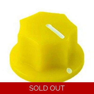 20mm MXR-style fluted knob - Yellow